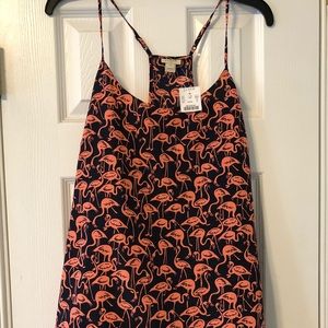 NWT J. Crew Factory pink flamingo tank
